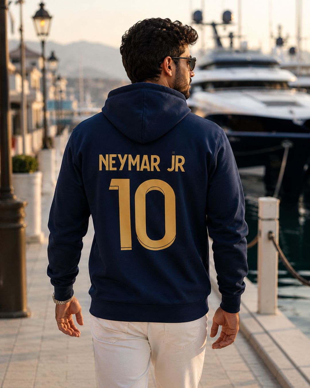 Moletom Neymar Jr 10 Brasil Estampa Costas Com Capuz Casual