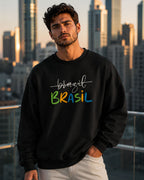 Moletom Brasil Lettering Colorido Estilo Casual Urbano Moderno