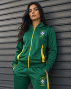 Conjunto Brasil Esportivo Com Zíper Frontal E Calça Jogger