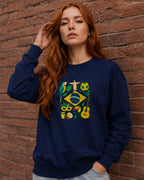 Moletom Brasil Cultura Nacional Com Símbolos Estilo Casual Urbano