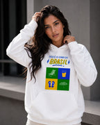 Moletom Brasil Cara Do Brasil Ícones Com Capuz Casual Urbano