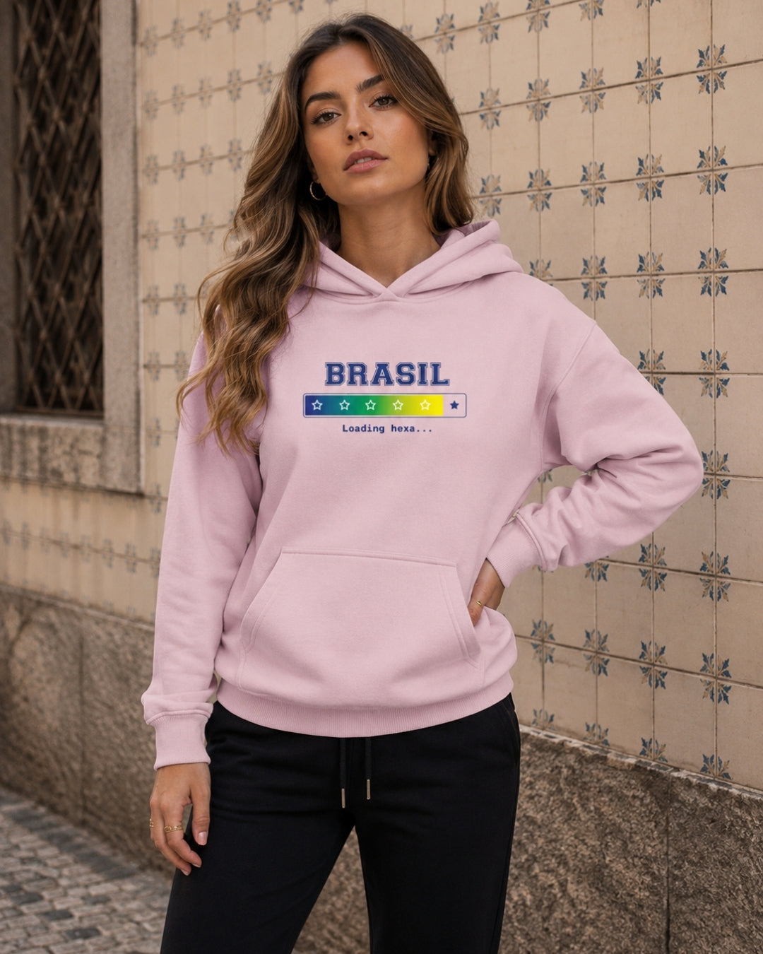 Conjunto Brasil Loading Hexa Com Calça Jogger Estilo Casual Urbano