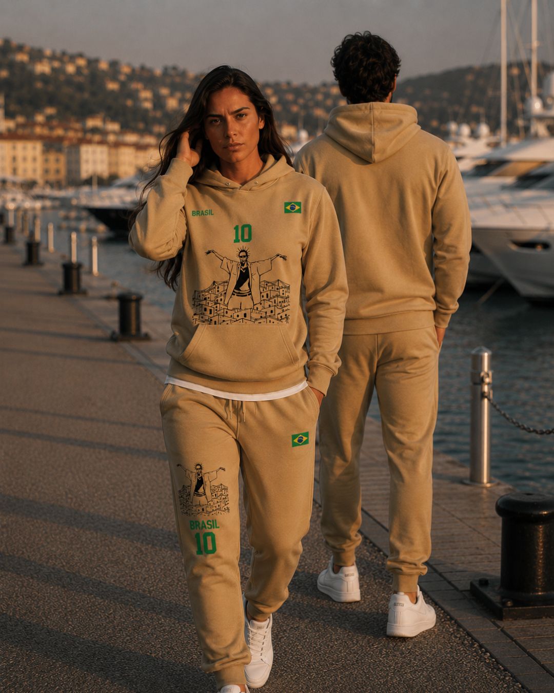 Conjunto Brasil 10 Estampa Urbana Com Calça Jogger Casual Urbano
