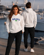 Conjunto Moletom Brasil Universitário Com Calça Jogger Casual