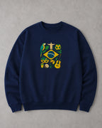 Moletom Brasil Cultura Nacional Com Símbolos Estilo Casual Urbano