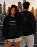 Moletom Brasil Lettering Colorido Estilo Casual Urbano Moderno