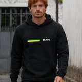 Moletom Brasil Minimalista Faixa Frontal Estilo Casual Urbano
