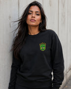 Moletom Brasil Escudo Nacional Com Estrelas Estilo Casual Urbano