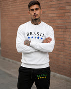 Conjunto Brasil Estampa Universitária Com Calça Jogger Urbano