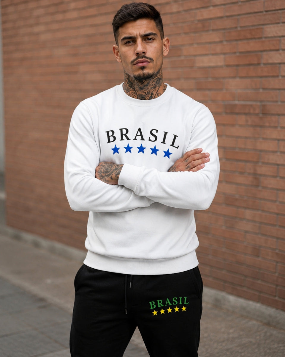 Conjunto Brasil Universitário Com Calça Jogger Casual Urbana