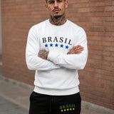 Conjunto Brasil Estampa Universitária Com Calça Jogger Urbano
