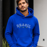 Moletom Brasil Estampa Universitária Com Capuz Casual Urbano