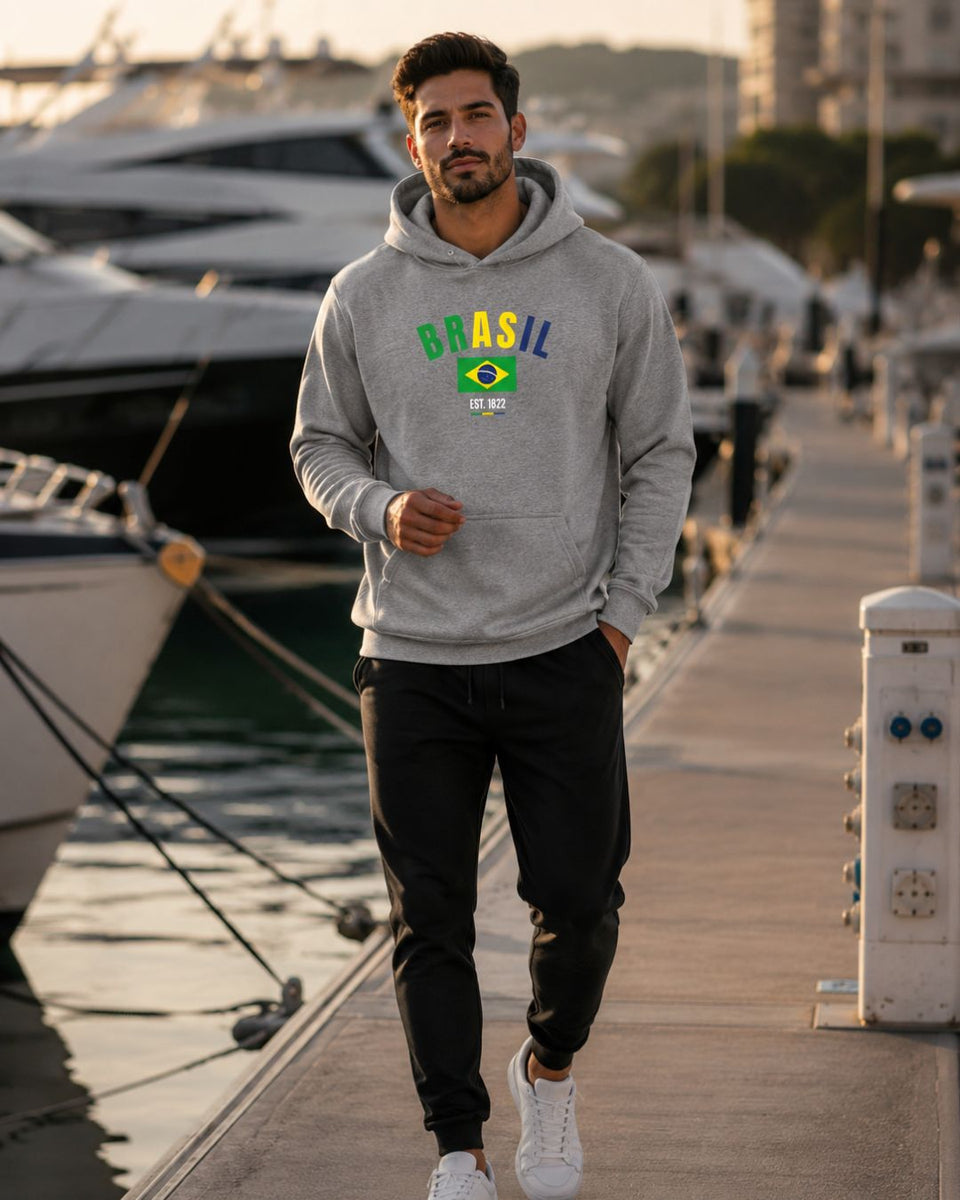 Conjunto Brasil Estampa Colorida Calça Jogger Casual Urbana