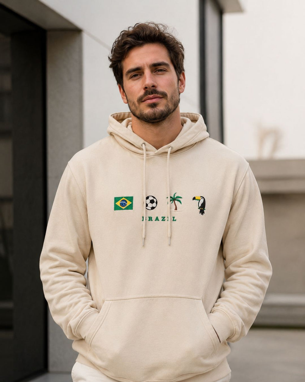 Moletom Brasil Bandeira E Tucano Estampa Tropical Casual Urbano