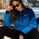 Moletom Brasil Geométrico Com Capuz Estampa Degradê Casual