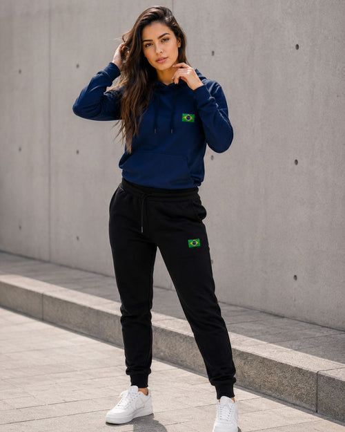 Conjunto Brasil Bandeira Nacional Com Calça Jogger Casual
