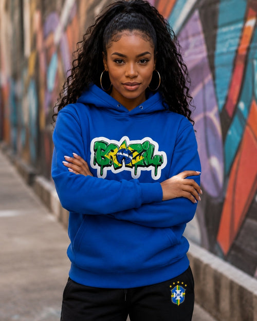 Conjunto Brasil Estampa Grafite Com Calça Jogger Casual Urbano