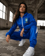 Conjunto Brasil Esportivo Com Zíper Frontal E Calça Jogger
