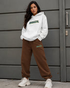 Conjunto Brasil Estampa College Com Calça Jogger Casual Urbano