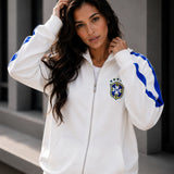 Moletom Brasil Jaqueta Com Zíper E Escudo Estilo Casual Urbano