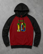 Moletom Brasil 10 Estampa Bandeira Com Capuz Raglan Casual