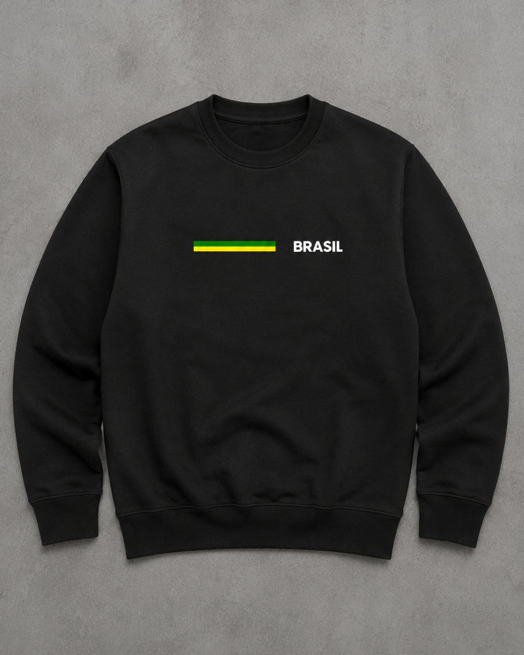 Moletom Brasil Minimalista Faixa Frontal Estilo Casual Urbano