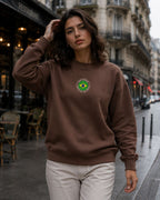 Moletom Brasil Made In Brazil Estampa Circular Costas Casual Urbano