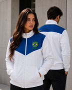 Moletom Brasil Esportivo Com Zíper Frontal Estilo Casual Urbano
