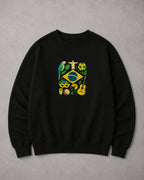Moletom Brasil Cultura Nacional Com Símbolos Estilo Casual Urbano