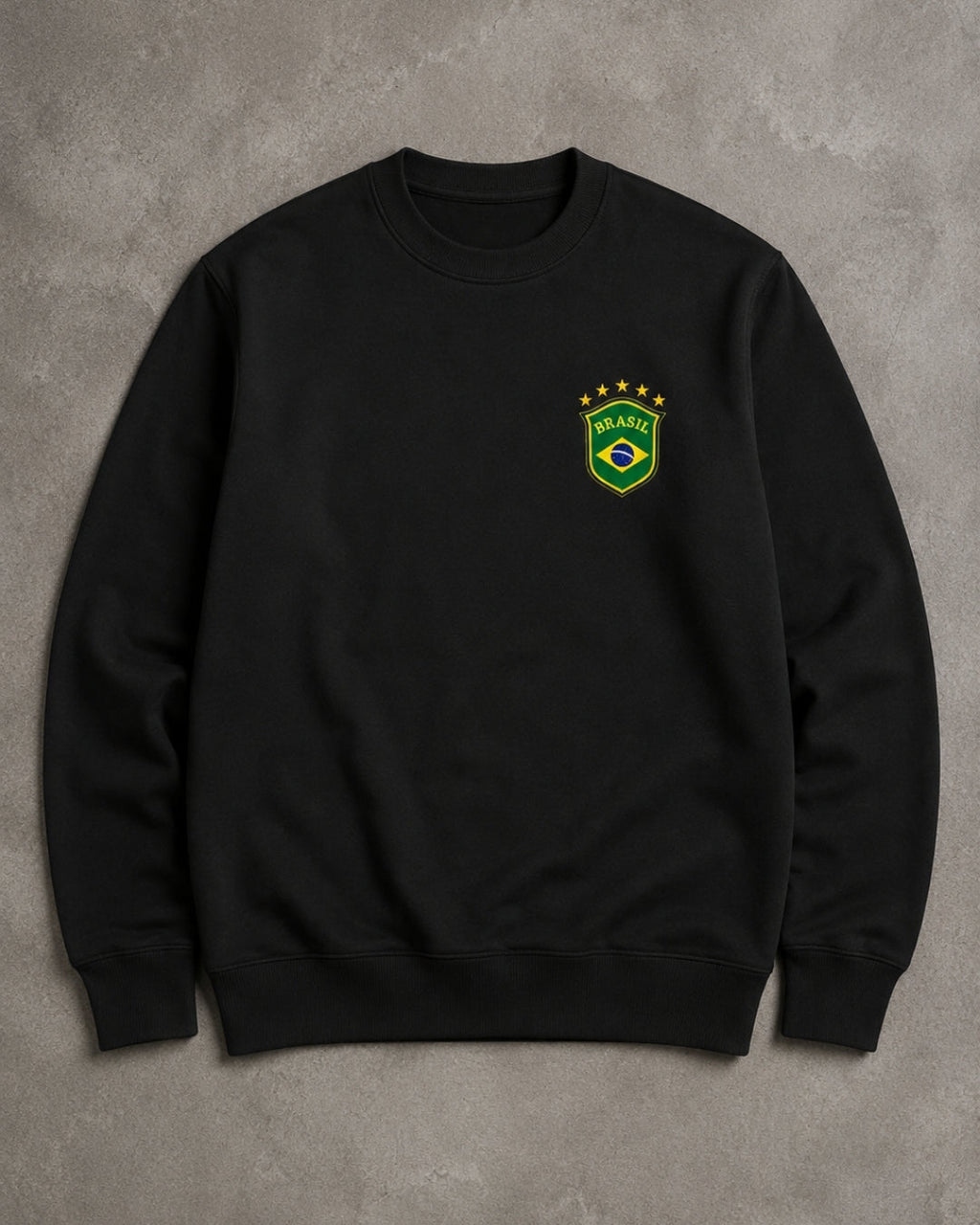 Moletom Brasil Escudo Nacional Com Estrelas Estilo Casual Urbano