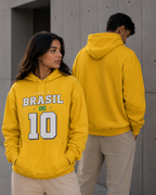 Moletom Brasil World 10 Estampa Futebol Com Capuz Casual