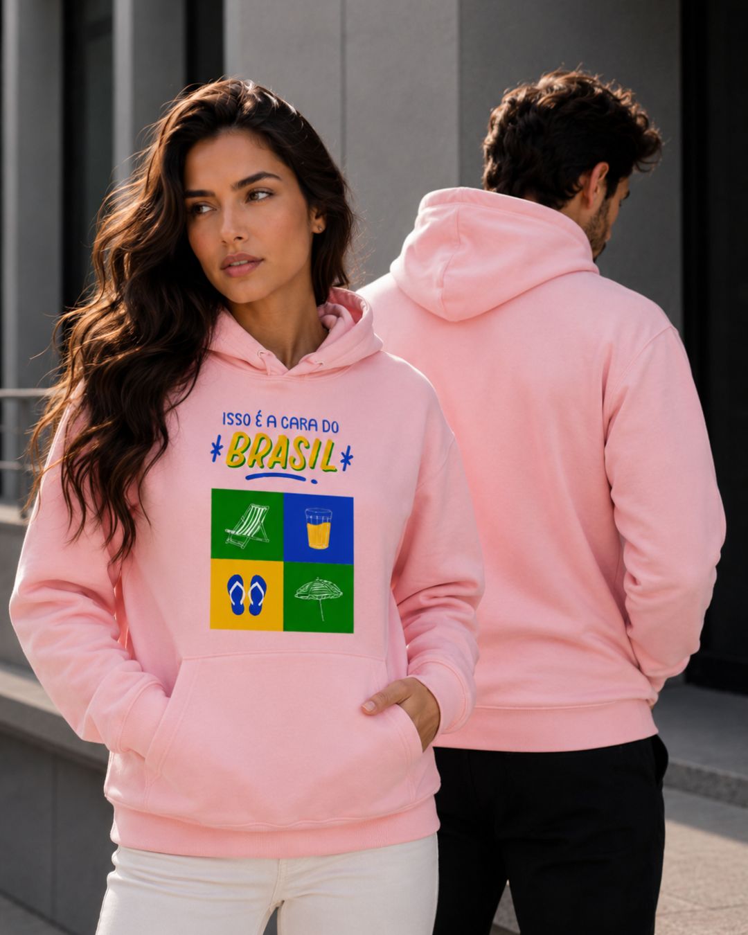 Moletom Brasil Cara Do Brasil Ícones Com Capuz Casual Urbano
