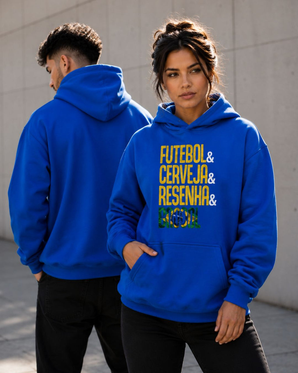 Moletom Brasil Futebol Cerveja E Resenha Com Capuz Casual