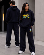 Conjunto Brasil Grafite Com Calça Wide Leg Estilo Casual Urbano