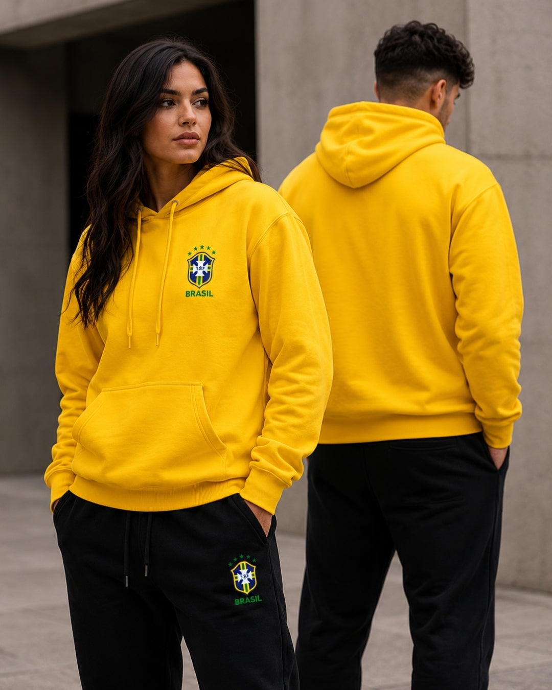 Conjunto Brasil Escudo Nacional Com Calça Jogger  Urbano