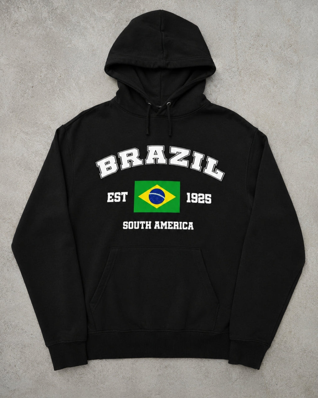 Moletom Brasil South America Estampa Universitária Com Capuz Casual