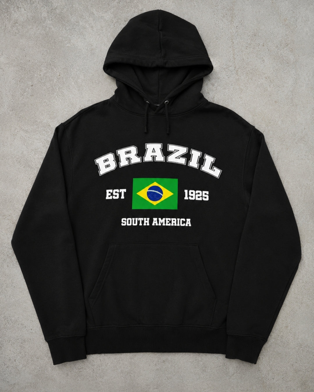Moletom Brasil South America Estampa Universitária Com Capuz Casual
