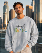 Moletom Brasil Lettering Colorido Estilo Casual Urbano Moderno