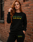 Conjunto Brasil Estampa Universitária Com Calça Jogger Urbano