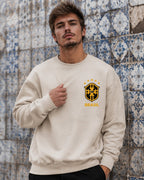 Moletom Brasil Escudo CBF Com Estrelas Estilo Casual Urbano