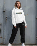 Conjunto Brasil Estampa College Com Calça Jogger Casual Urbano