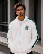 Moletom Brasil Jaqueta Com Zíper E Escudo Estilo Casual Urbano