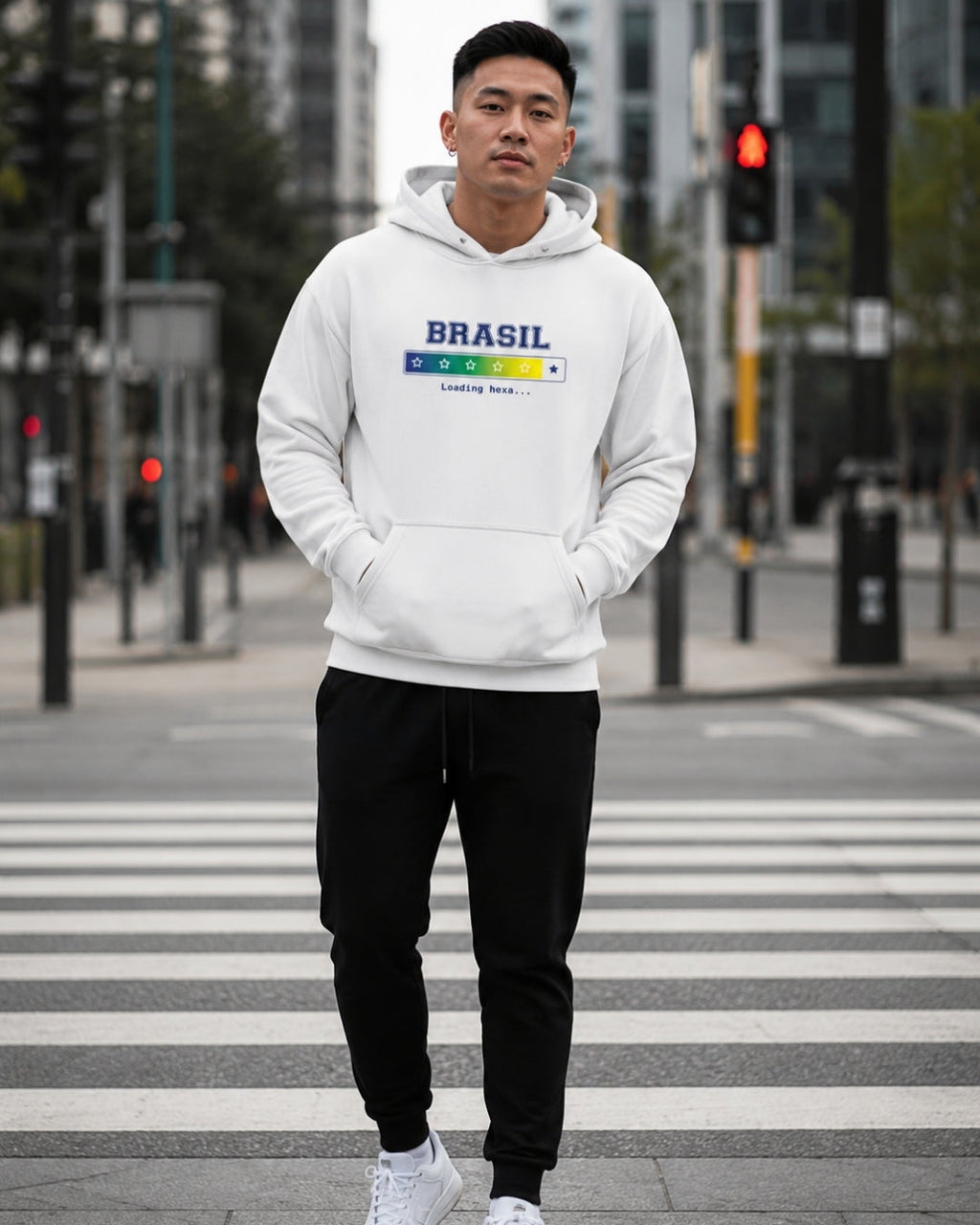 Conjunto Brasil Loading Hexa Com Calça Jogger Estilo Casual Urbano