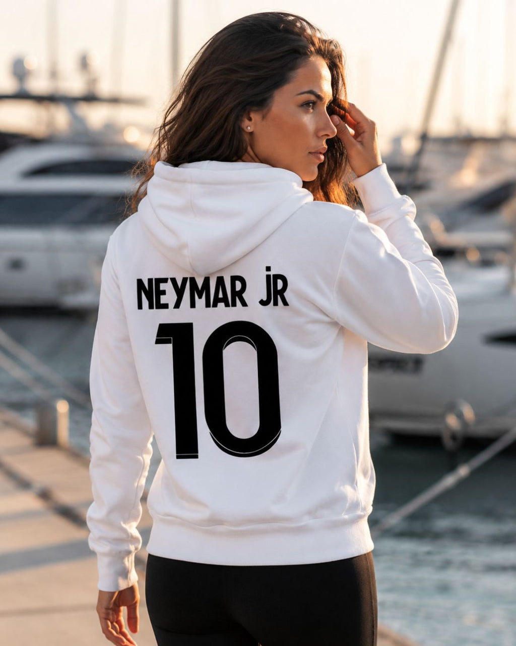 Moletom Neymar Jr 10 Brasil Estampa Costas Com Capuz Casual