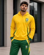 Conjunto Brasil Esportivo Com Zíper Frontal E Calça Jogger