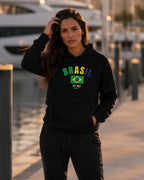 Conjunto Brasil Estampa Colorida Com Calça Jogger Estilo Casual Urbano
