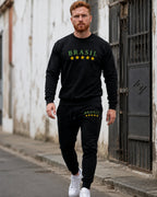 Conjunto Brasil Estampa Universitária Com Calça Jogger Urbano