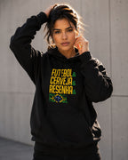 Moletom Brasil Futebol Cerveja E Resenha Com Capuz Casual
