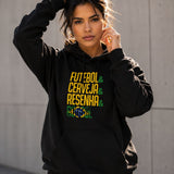 Moletom Brasil Futebol Cerveja E Resenha Com Capuz Casual