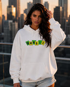 Moletom Brasil Estampa Divertida Frontal Com Capuz Casual Urbano